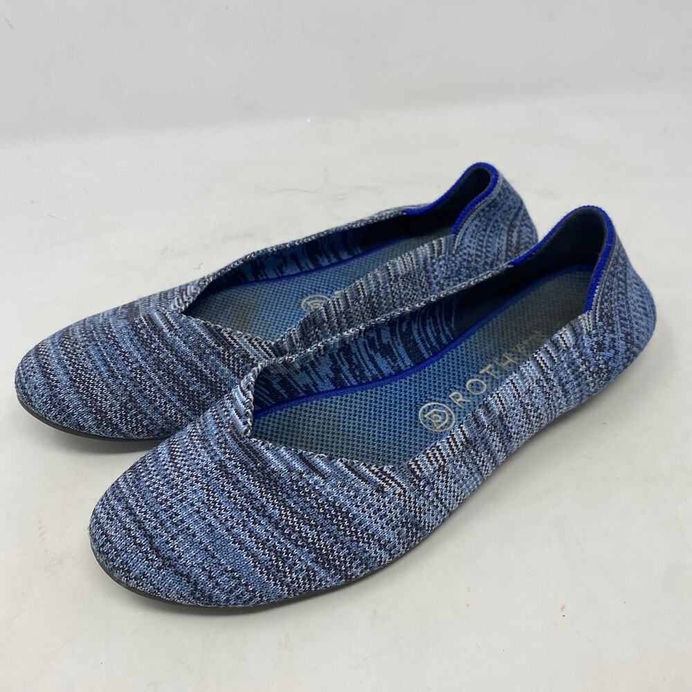 Rothy’s The Flat Indigo Heather Ballet Flat Shoes Womens Size 9.5